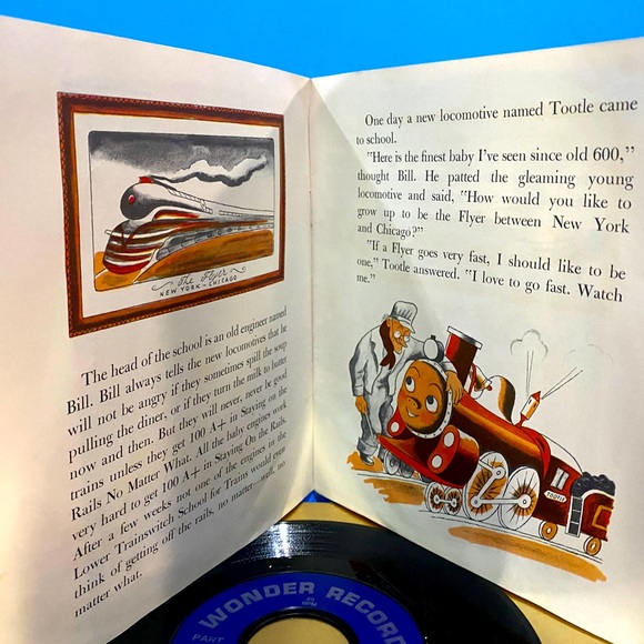 RETRO 1946 A LTTLE GOLDEN BOOK & VINYL 7” RECORD TOOTLE READ ALONG STORY 45 RPM - Picture 16 of 16